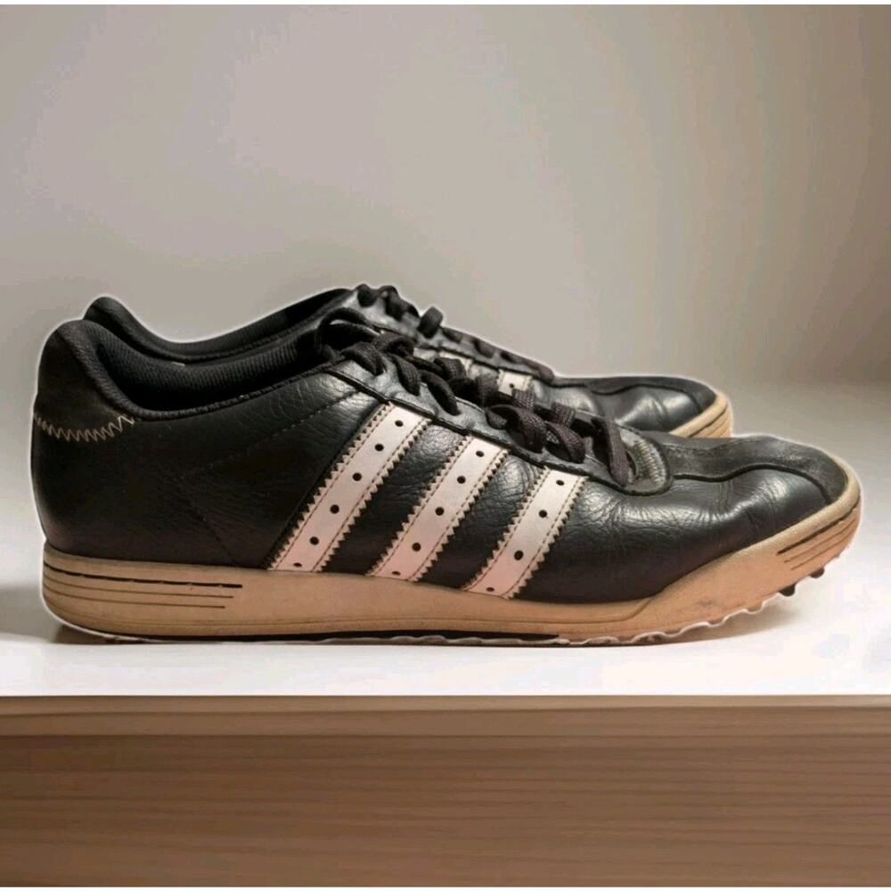 Adidas Adicross Samba Classic Golf Shoes Mens 10 Black White Leather Spikeless